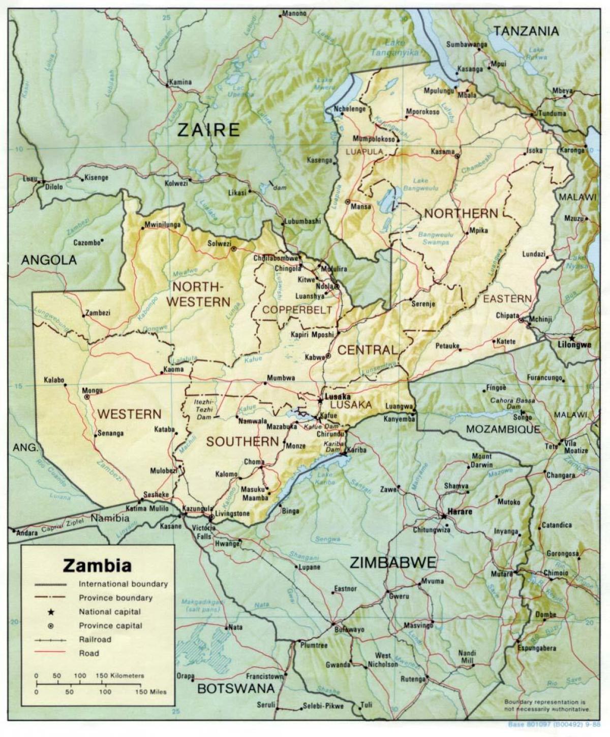 Harta e Zambia klimës