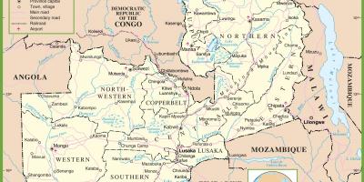 Harta e politike Zambia