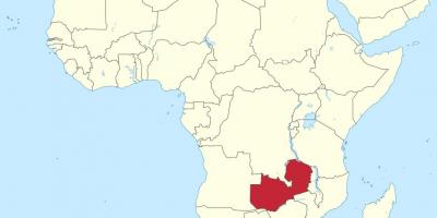 Harta e afrikës treguar Zambia