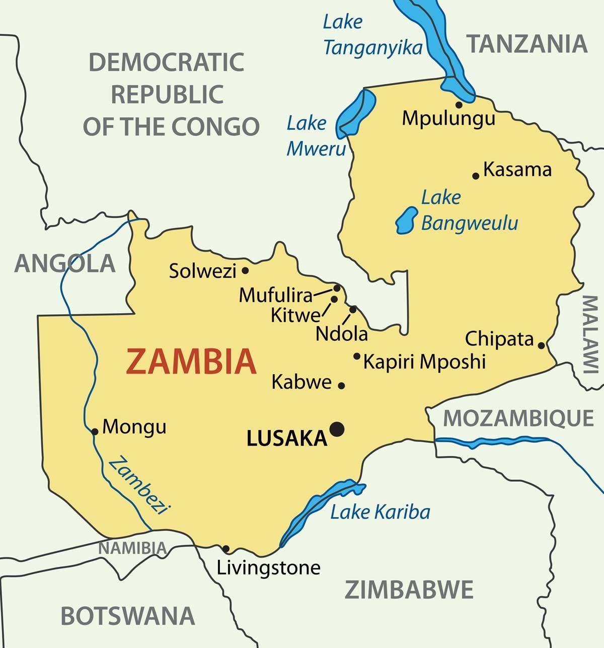 Harta e kitwe Zambia