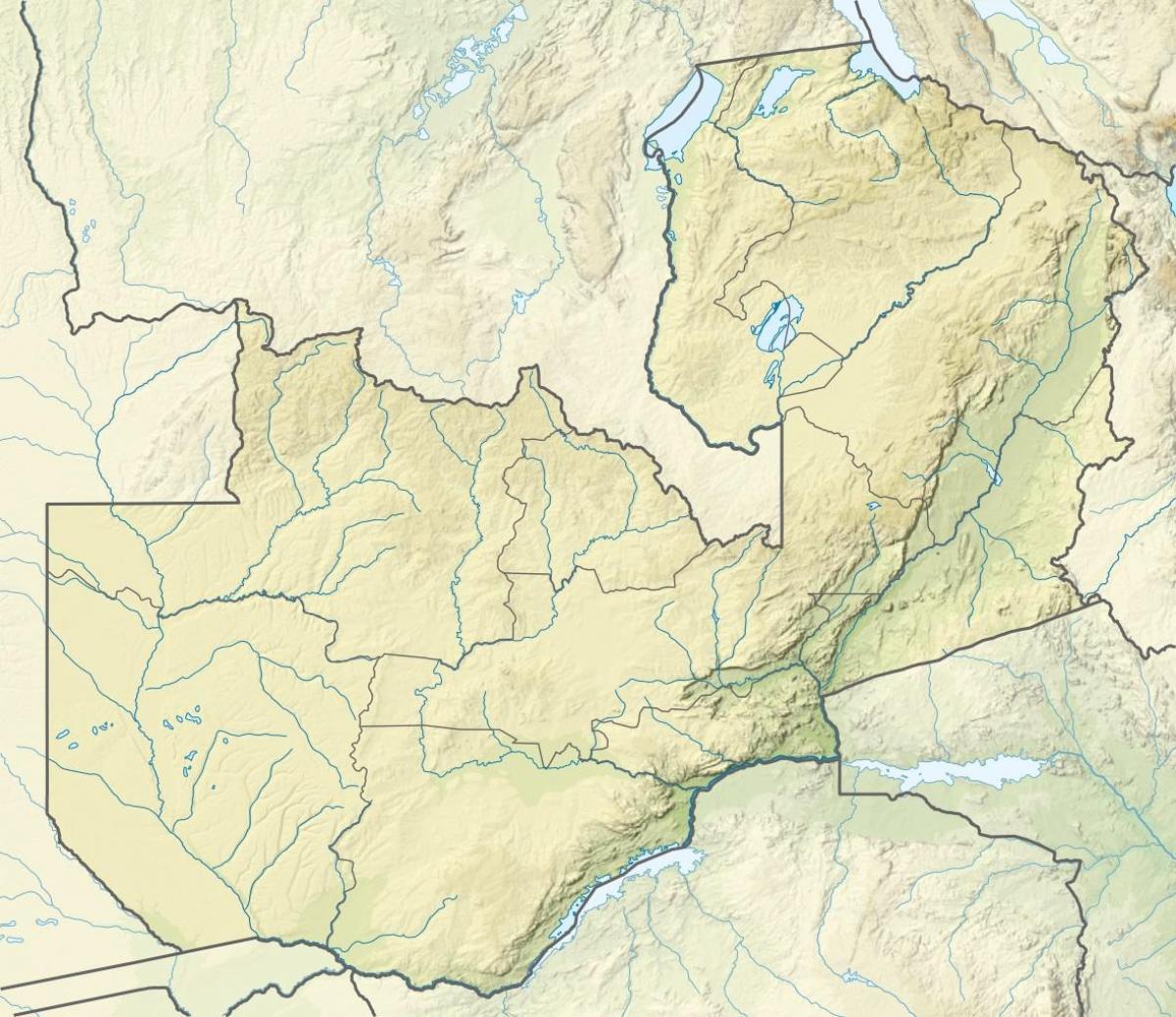 Harta e Zambia lumit 