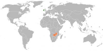 Zambia i hartave në botë